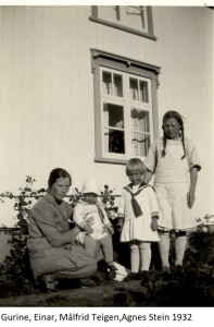 Gurine, Einar, Målfrid Teigen, Agnes Stein 1932x